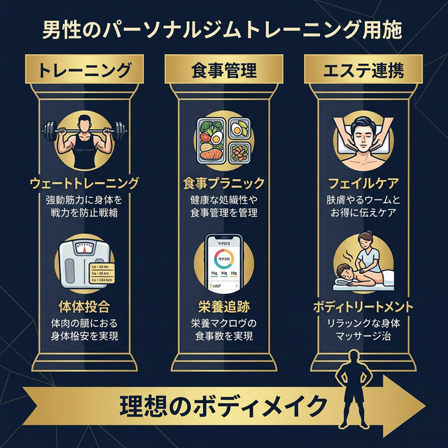 ダンディハウスPERSONAL GYMのRON理論:トレーニング×食事管理×エステ連携