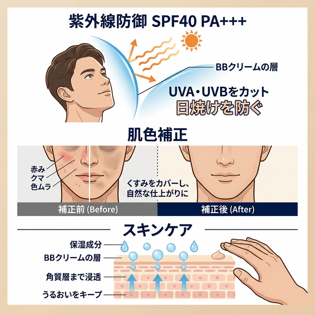 HOLOBELL BBクリームの3層メカニズム