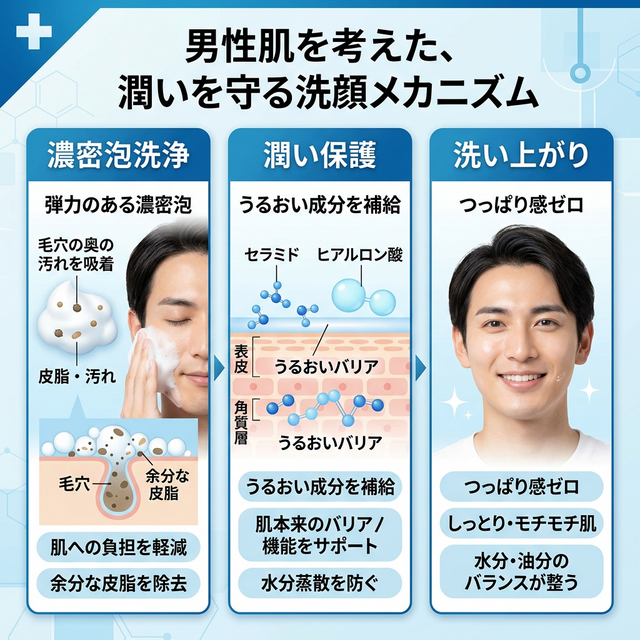 HOLOBELLエッセンシャル保湿ウォッシュの洗浄メカニズム