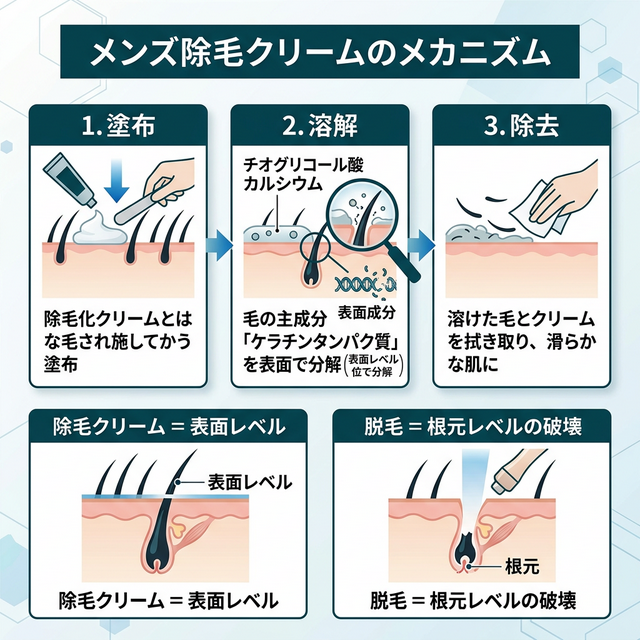 MONOVOヘアリムーバークリームの除毛メカニズム