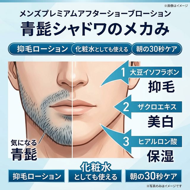 プレミアムアフターシェーブローションの抑毛メカニズム